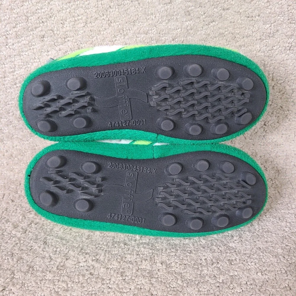 Sloffie Shoes Kids XXS I11-13 Ireland Soccer Slippers Green White‎ Shamrocks